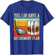 Retirement Plan Golf Bourbon Retired Funny Retiree Dad Papa T-Shirt - T-Shirt | Royal