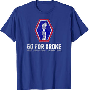 American Marauder: 442nd Regimental combat Team Go For Broke T-Shirt - T-Shirt | Royal