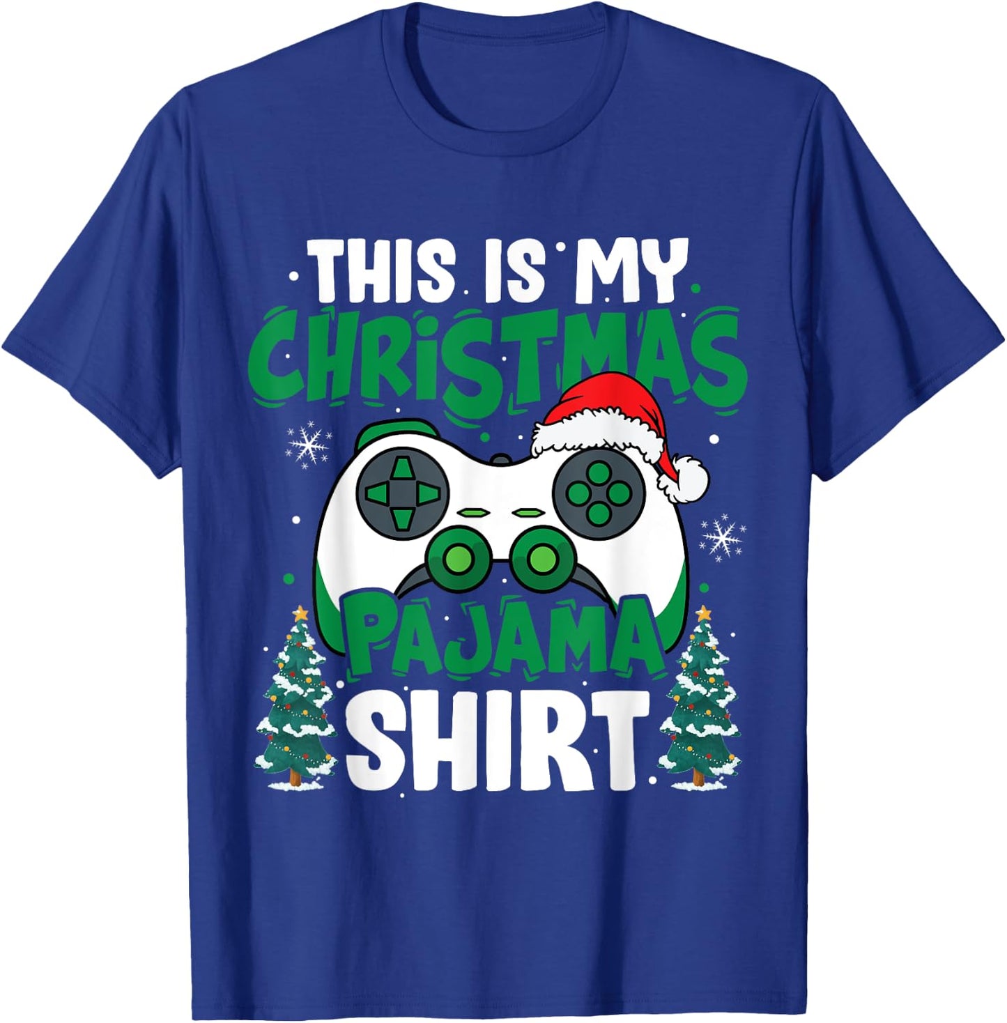 This Is My Christmas Pajama Video Game Gamer Boys Teens T-Shirt - T-Shirt | Royal