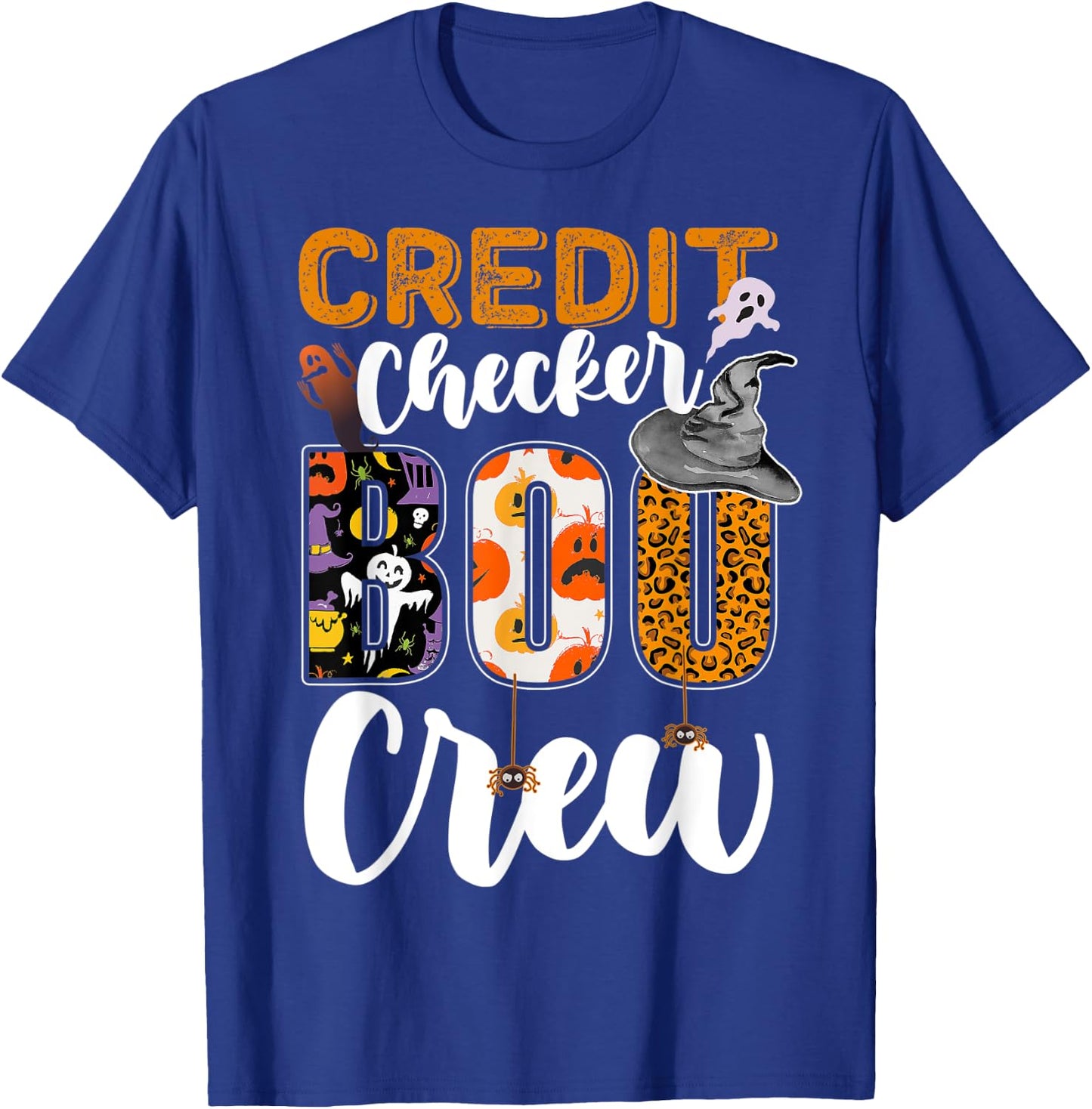 Credit Checker Boo Crew Halloween Matching Banker T-Shirt - T-Shirt | Royal