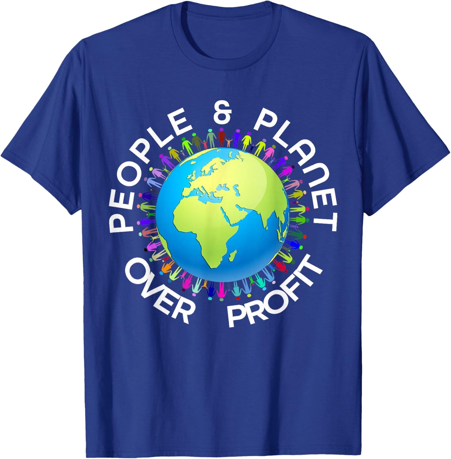 People And Planet Over Profit T-Shirt - T-Shirt | Royal
