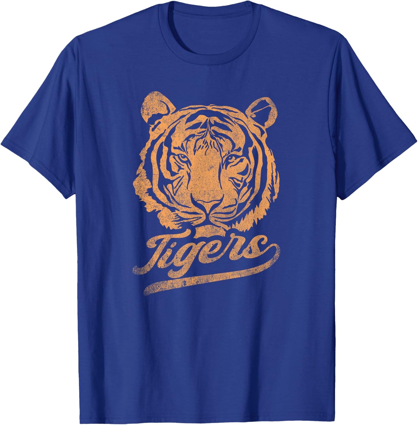 Easy Tiger Distressed Casual-Chic Graphic T-Shirt - T-Shirt | Royal