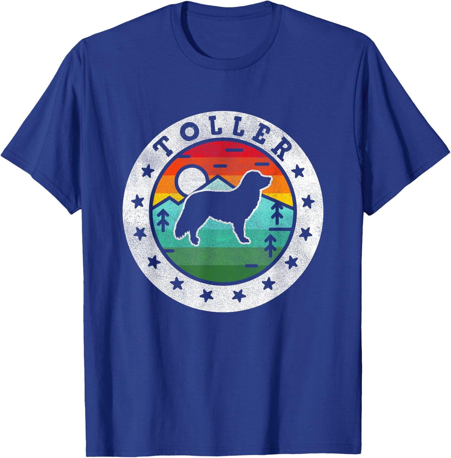 Vintage Nova Scotia Duck Tolling Retriever Toller Retro Dog T-Shirt - T-Shirt | Royal