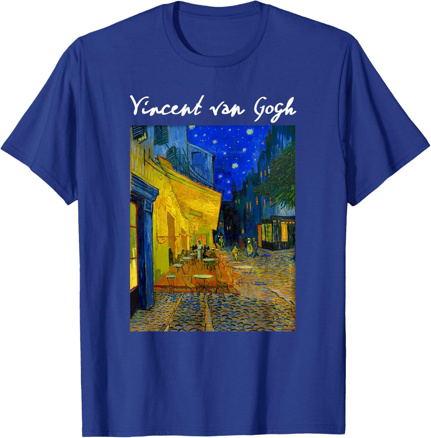 Famous Artist Cafe Terrace at Night Van Gogh Art Painting T-Shirt - T-Shirt | Royal