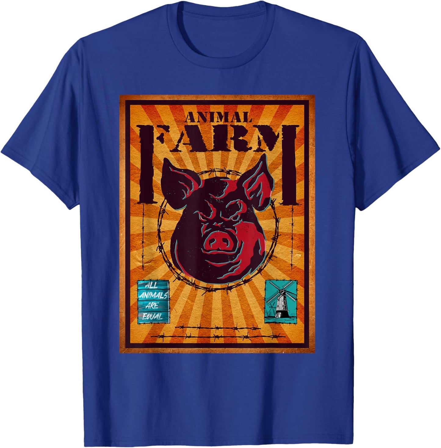Animal Farm All Animals Are Equal Vintage T-Shirt - T-Shirt | Royal