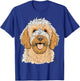 Cute Goldendoodle Dog on Golden Doodle Lover Men Women Kids T-Shirt - T-Shirt | Royal