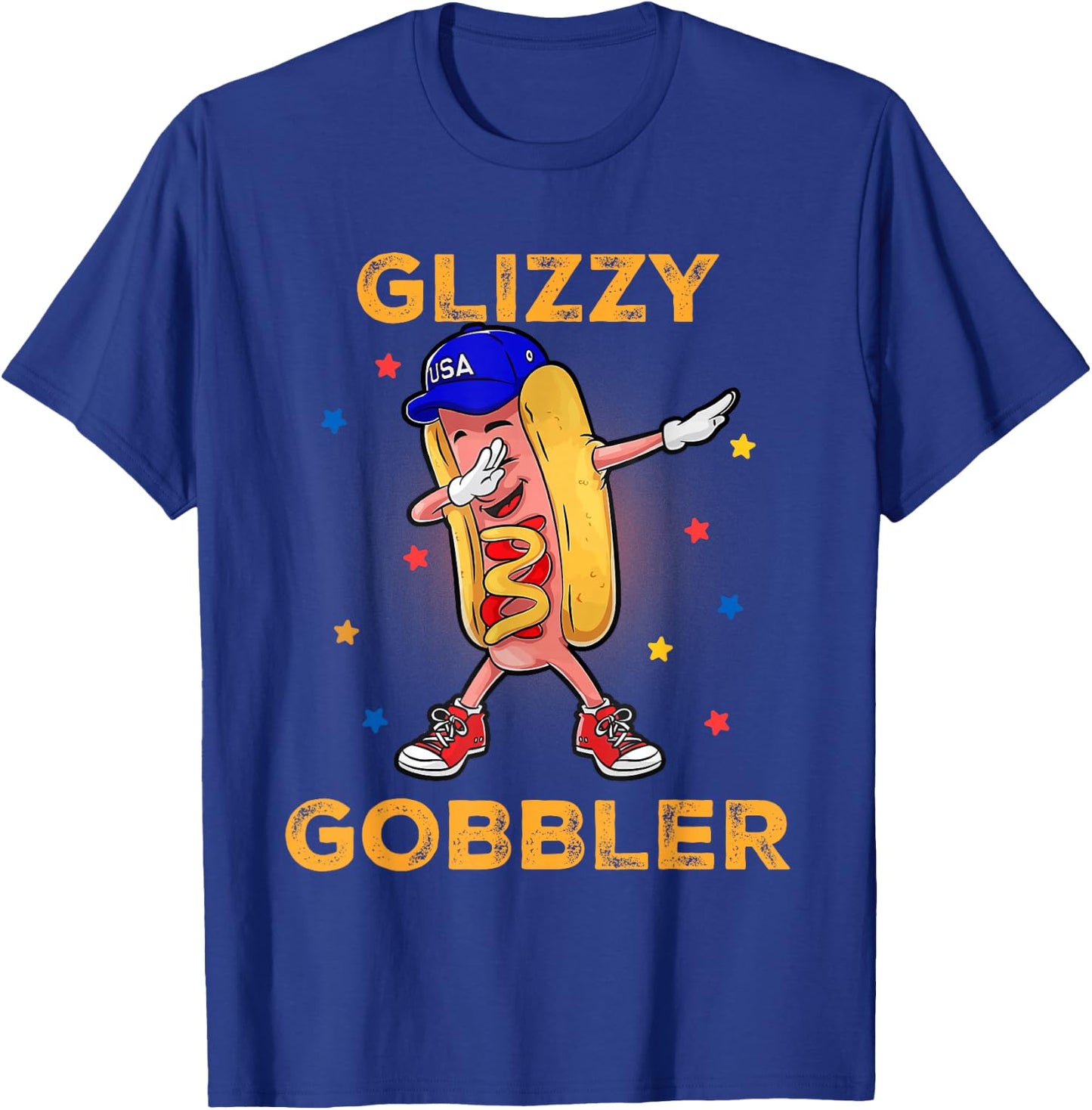 Funny Glizzy Gobbler Hotdog Men Women T-Shirt - T-Shirt | Royal