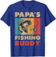 Funny Fishing Papa's Fishing Buddy Vintage Fishing T-Shirt - T-Shirt | Royal