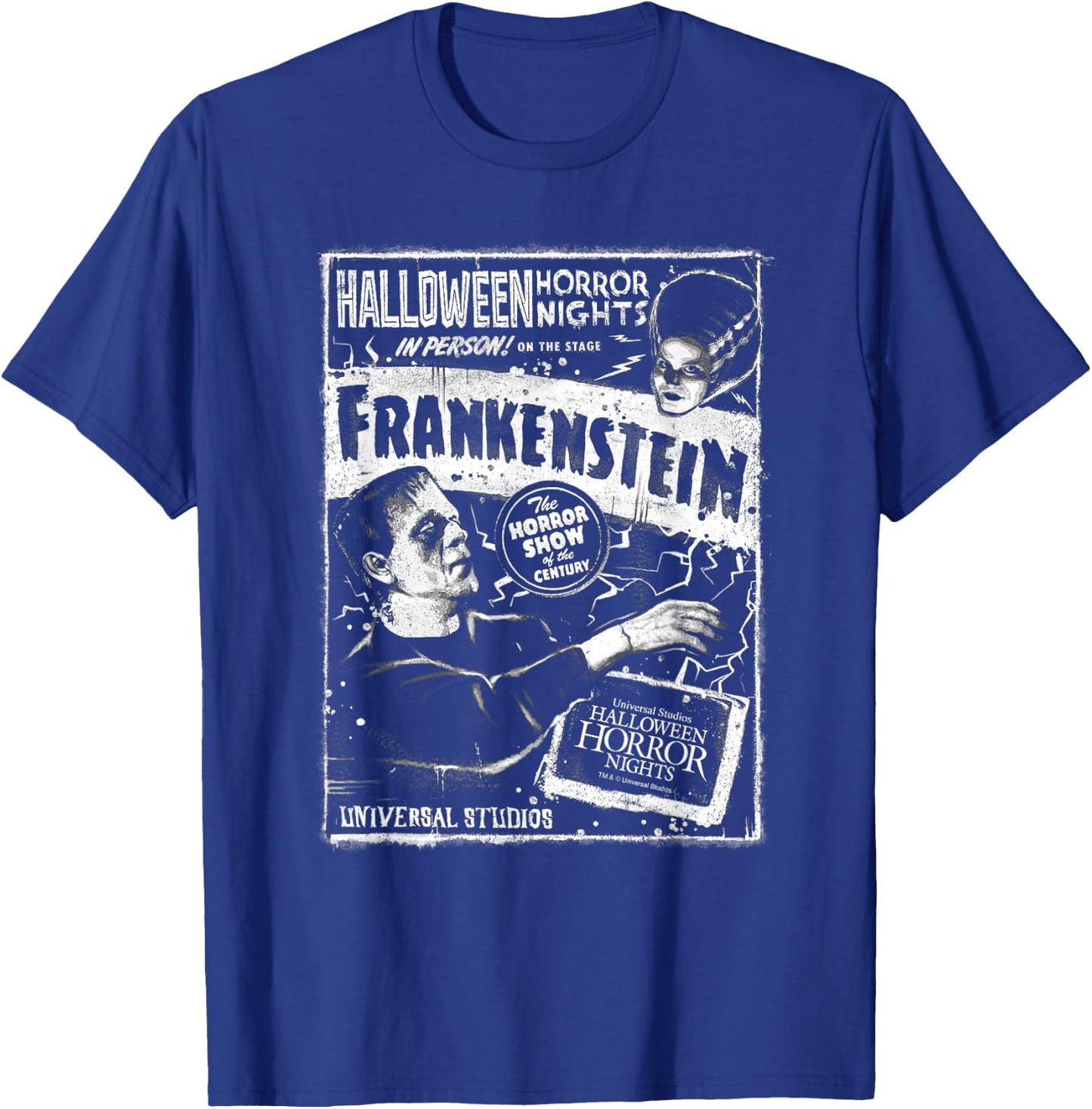Halloween Horror Nights Frankenstein & Bride of Frankenstein T-Shirt - T-Shirt | Royal