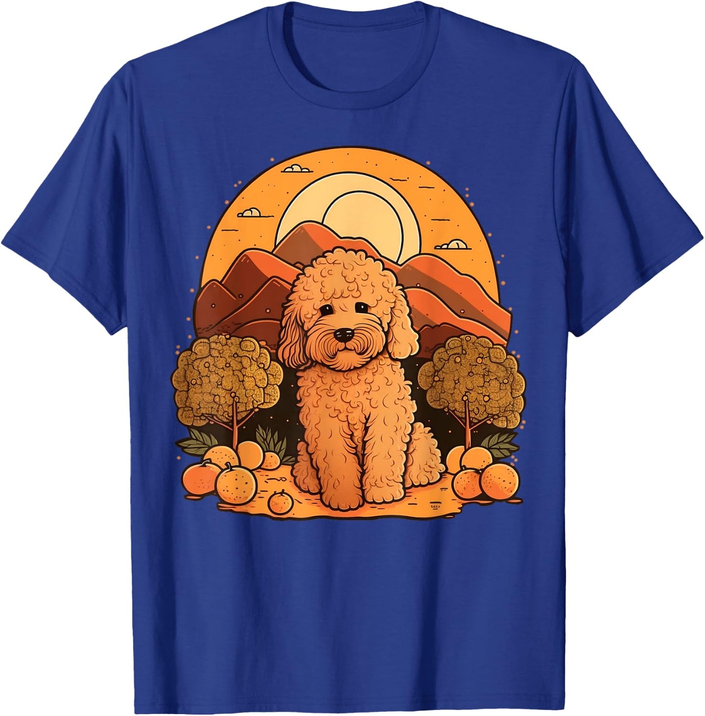 Cute Goldendoodle Dog on Golden Doodle Lover Women Kids T-Shirt - T-Shirt | Royal