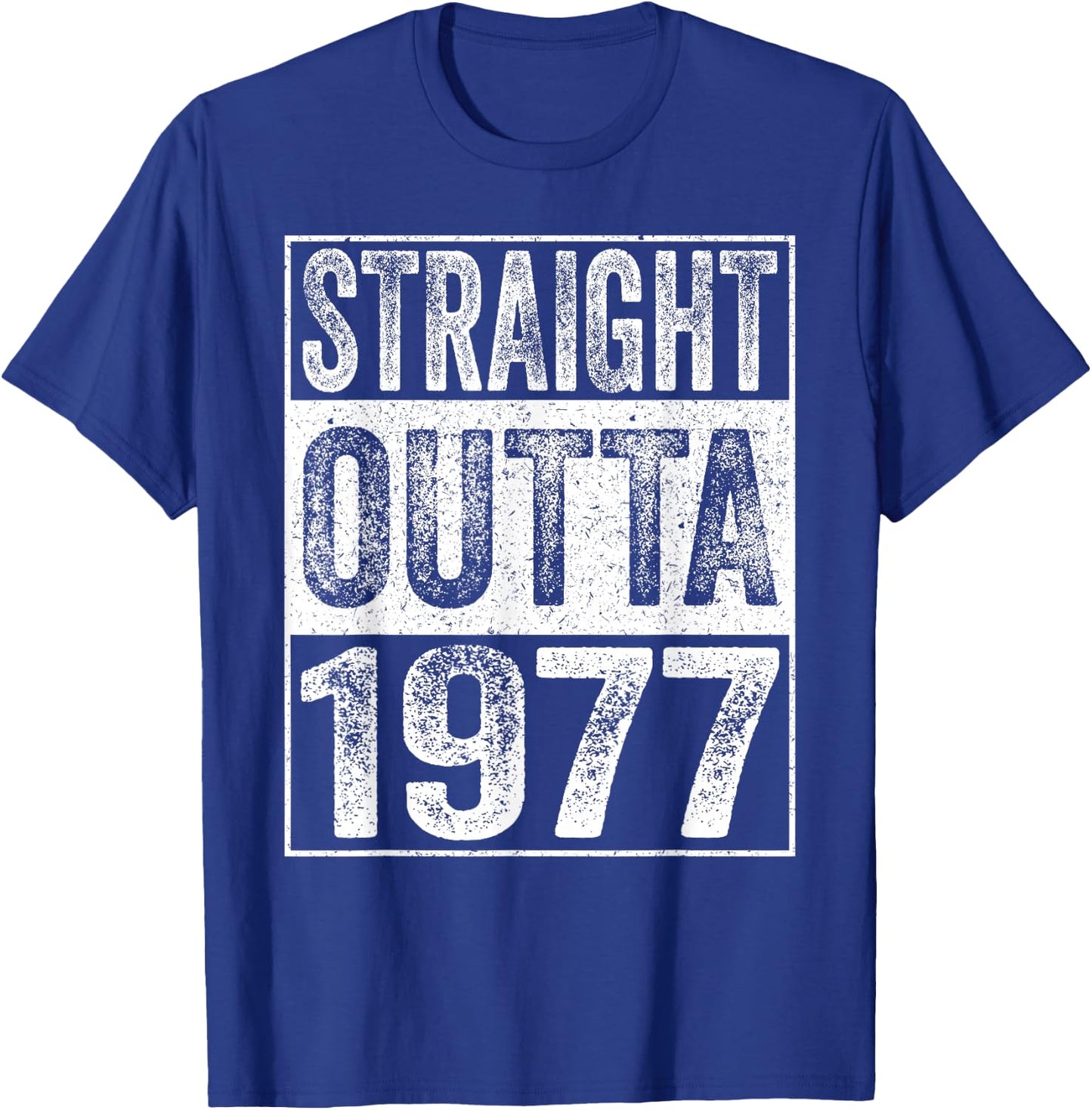 Straight Outta 1977 48 Years Old Gifts Vintage 48th Birthday T-Shirt - T-Shirt | Royal