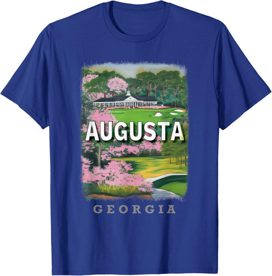 Augusta Georgia GA Golfing Paradise SD843 T-Shirt - T-Shirt | Royal