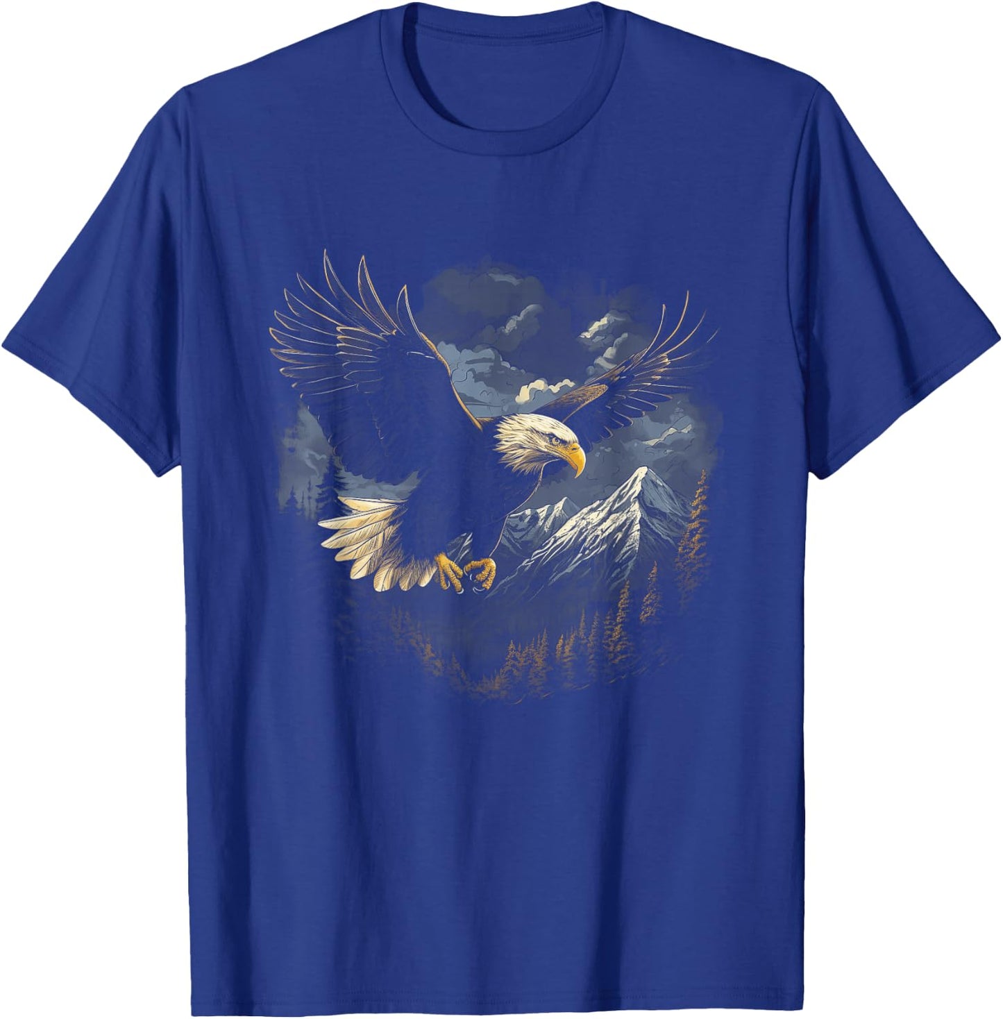 Eagle Bird Mountains , Small, Black T-Shirt - T-Shirt | Royal