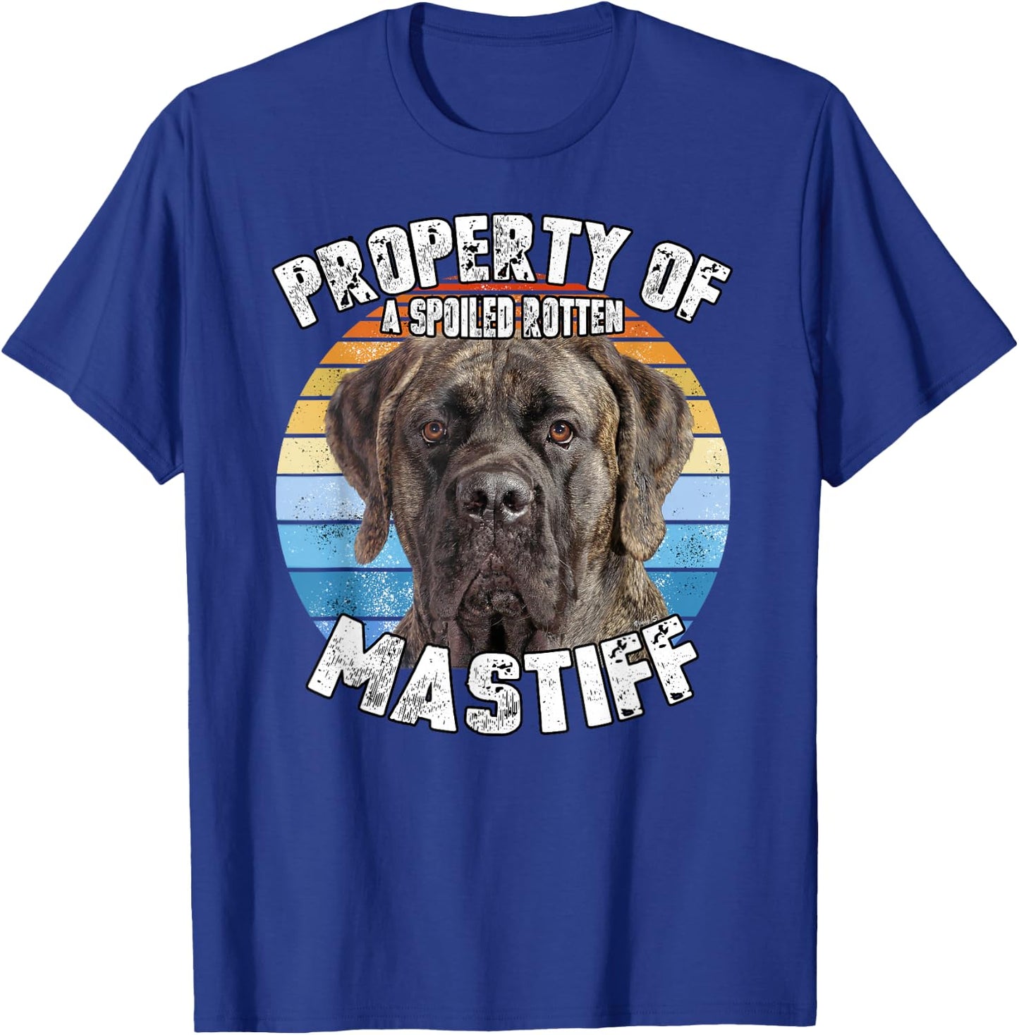 Kitana Mastiff Brindle Retro Property Of T-Shirt - T-Shirt | Royal