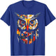 Owl Lover Artwork | Colorful Animal Motif Owl T-Shirt - T-Shirt | Royal