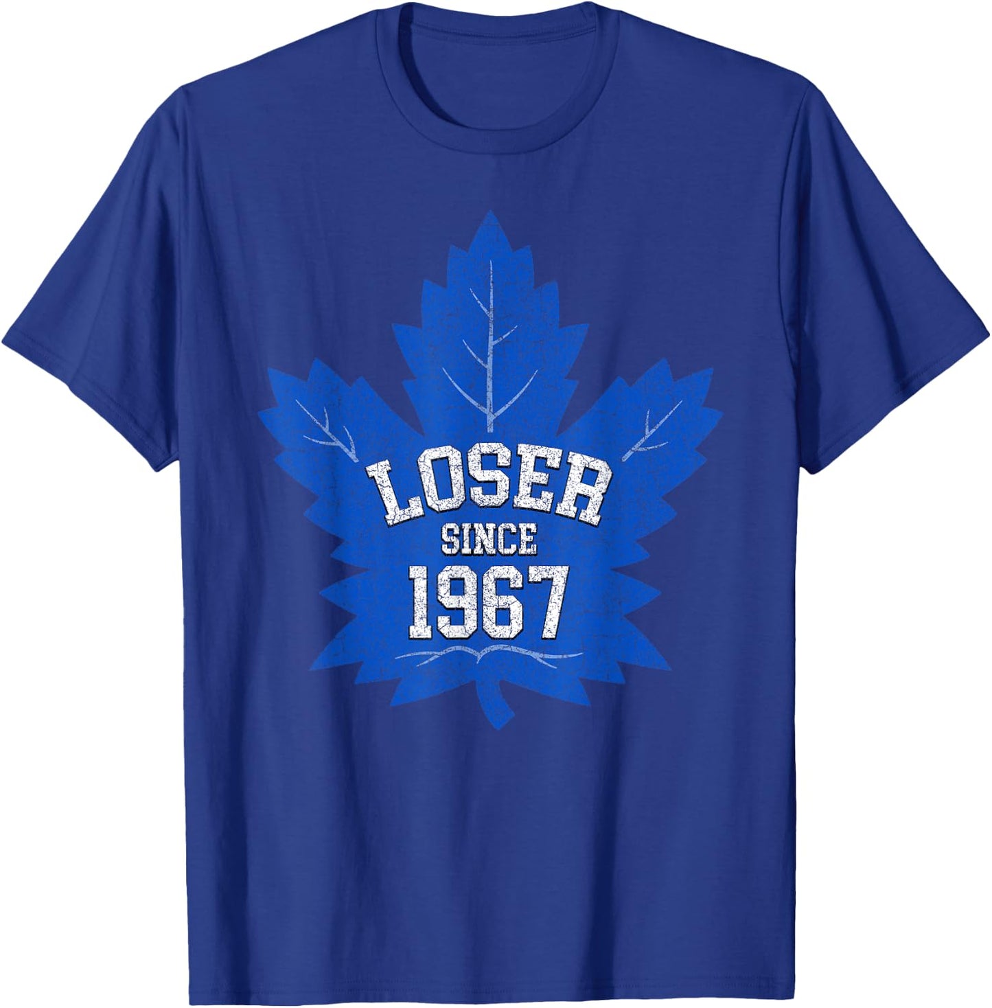 Loser Since 1967 Maple Tree Leaves Blue T-Shirt - T-Shirt | Royal