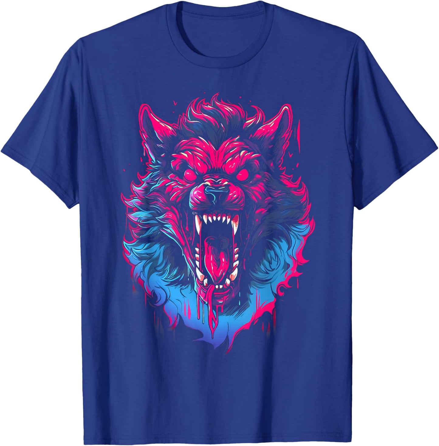 Horror Werewolf Head Halloween Mythology Wolf Shifter Lycan T-Shirt - T-Shirt | Royal