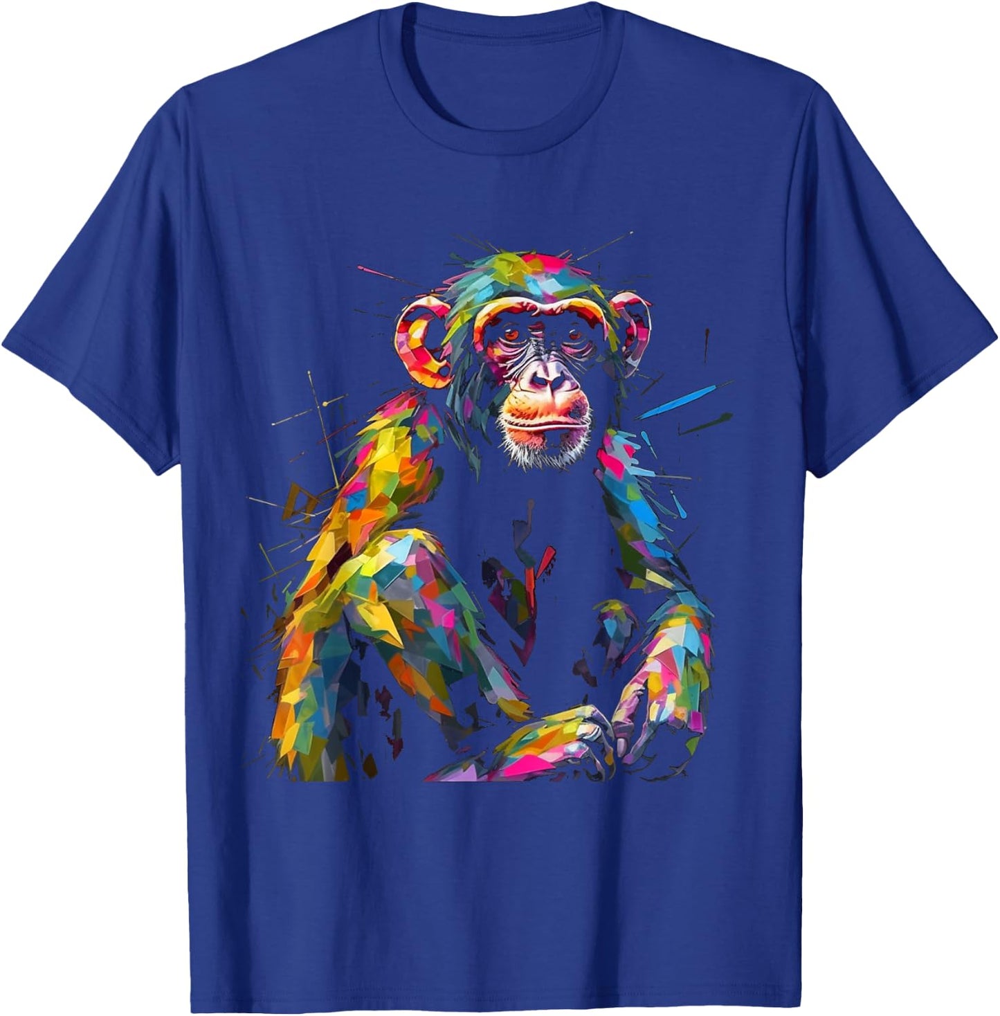 Monkey Animal Zoo Colourful Animal Motif Art Monkey T-Shirt - T-Shirt | Royal