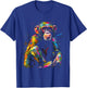Monkey Animal Zoo Colourful Animal Motif Art Monkey T-Shirt - T-Shirt | Royal