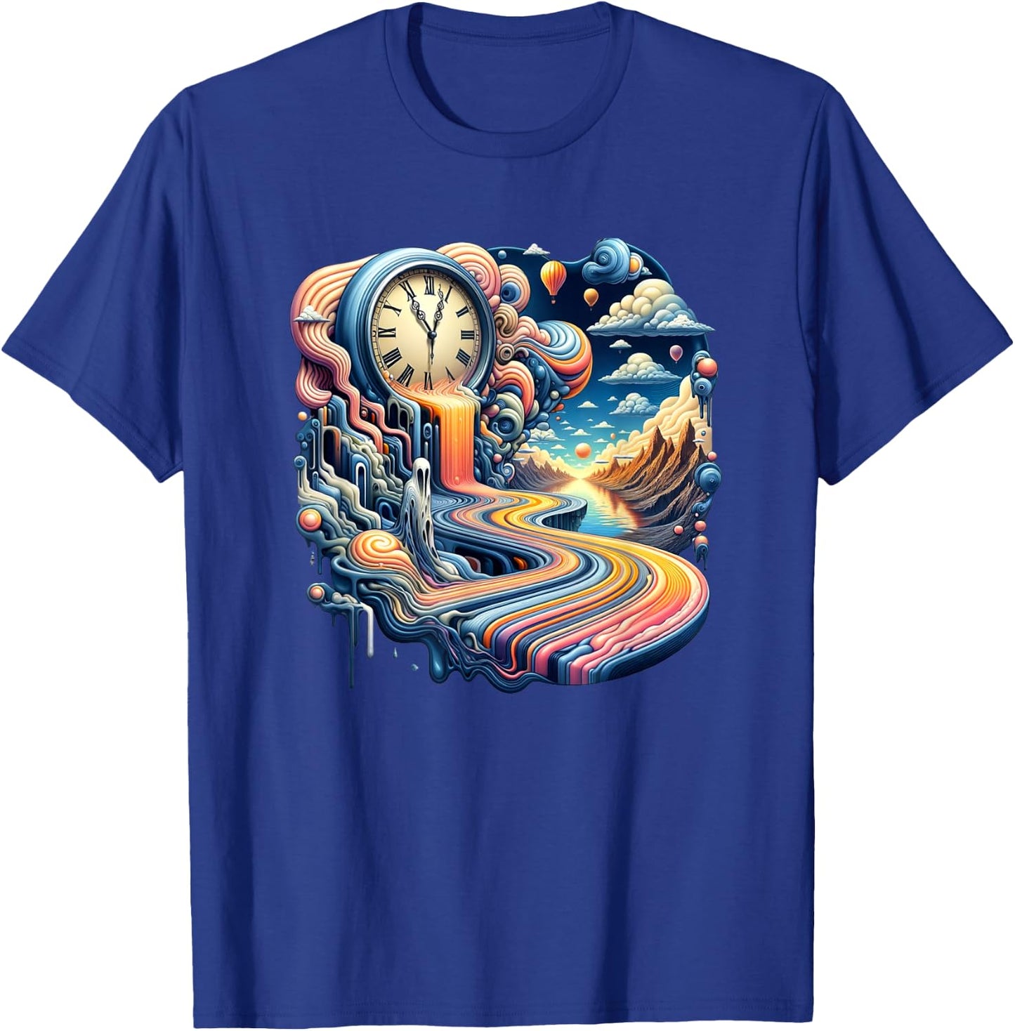 Surrealist Clocks Artwork Stunning Classic Artist Design T-Shirt - T-Shirt | Royal
