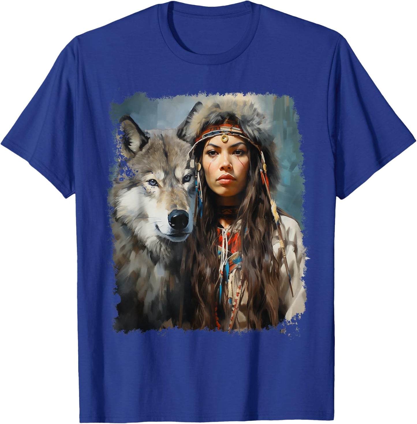 Woman Wolf T-Shirt - T-Shirt | Royal