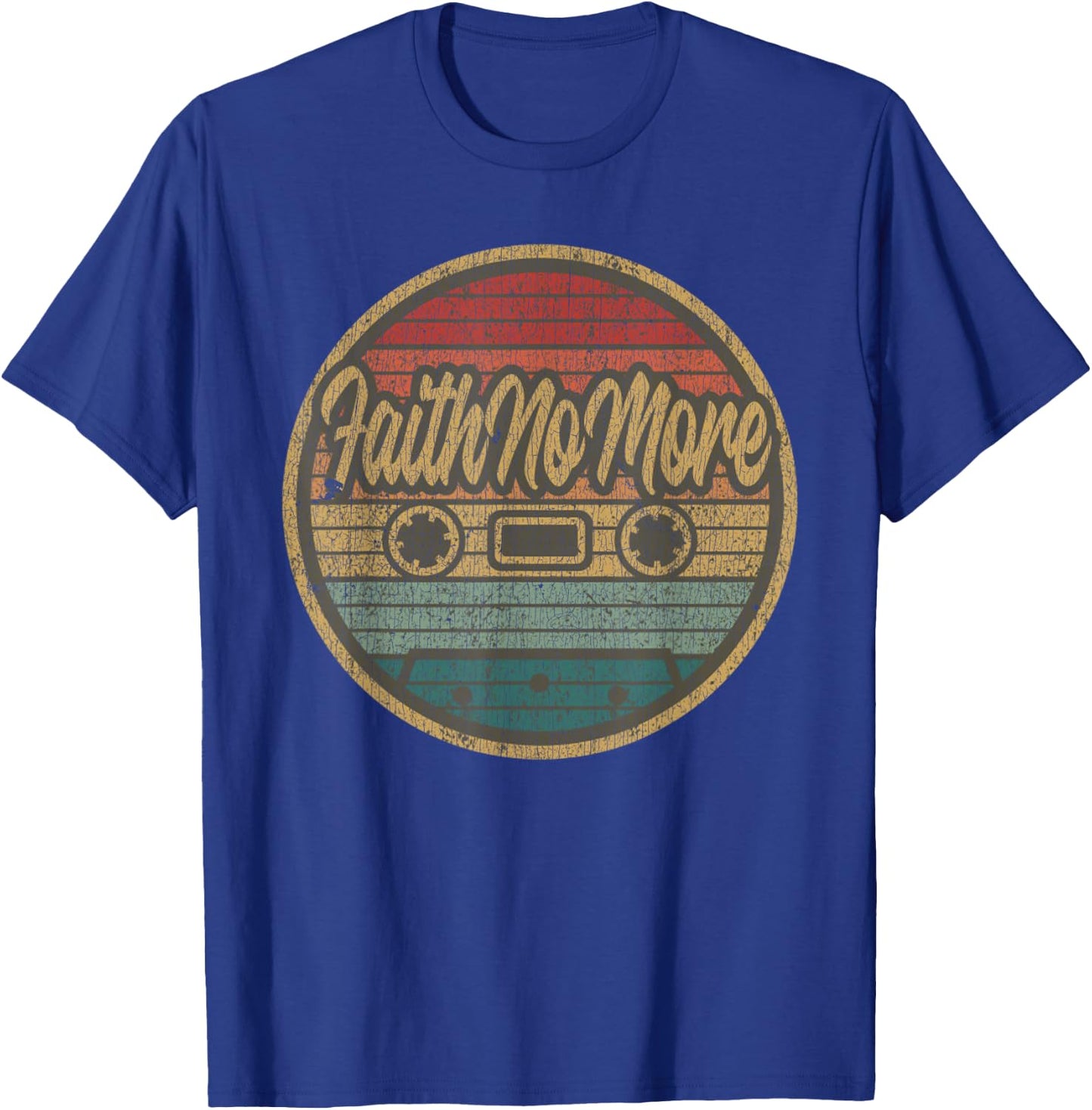 Vintage Faith No More Cassette Retro Circle Musician T-Shirt - T-Shirt | Royal