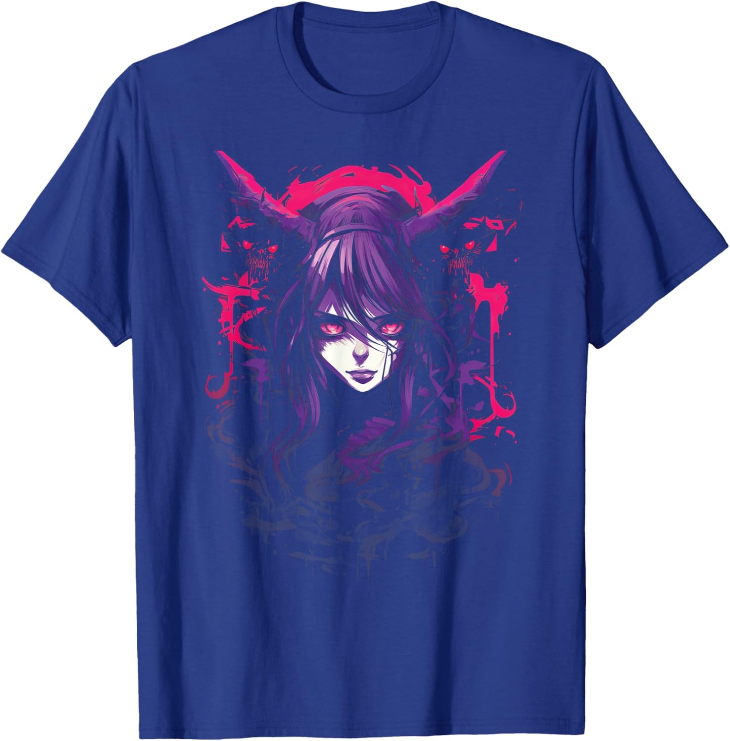 Anime Goth Girl Japanese Aesthetic Grunge Horror T-Shirt - T-Shirt | Royal