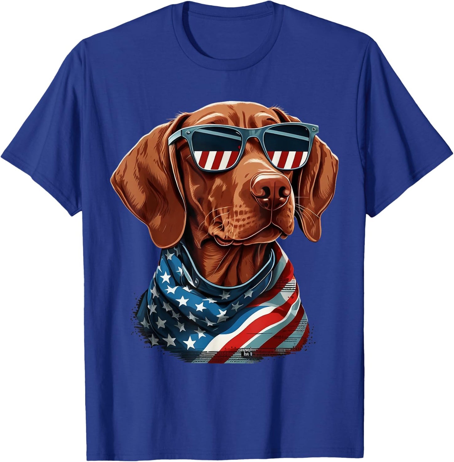 USA 4th Of July Vizsla on Patriotic American Vizsla Kids Men T-Shirt - T-Shirt | Royal