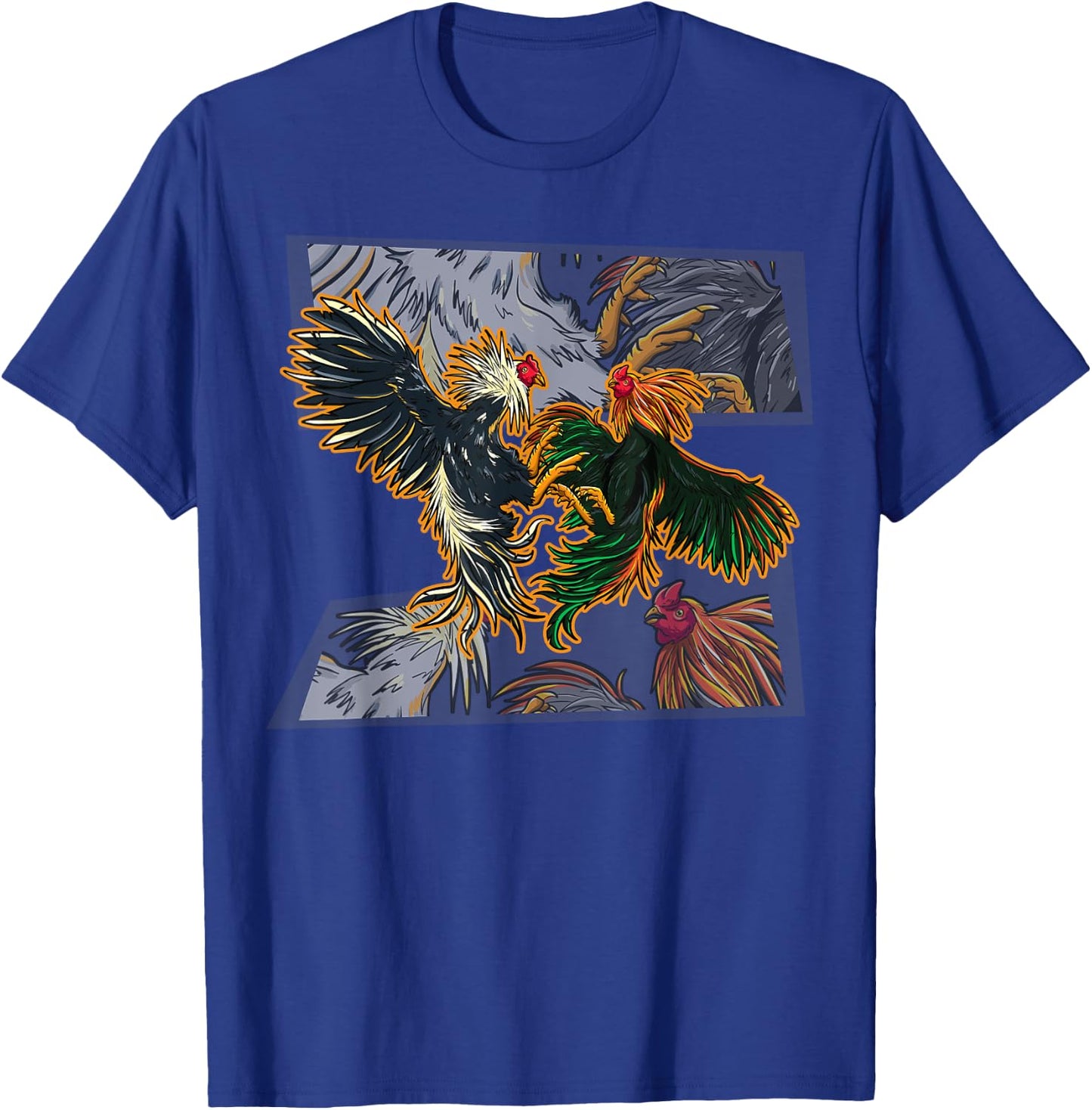 Halloween Dia De Los Muertos Sugar Skull Calavera Fighting Rooster Chicken Chinese Zodiac Pride & Brave -Adults Black Small T-Shirt - T-Shirt | Royal