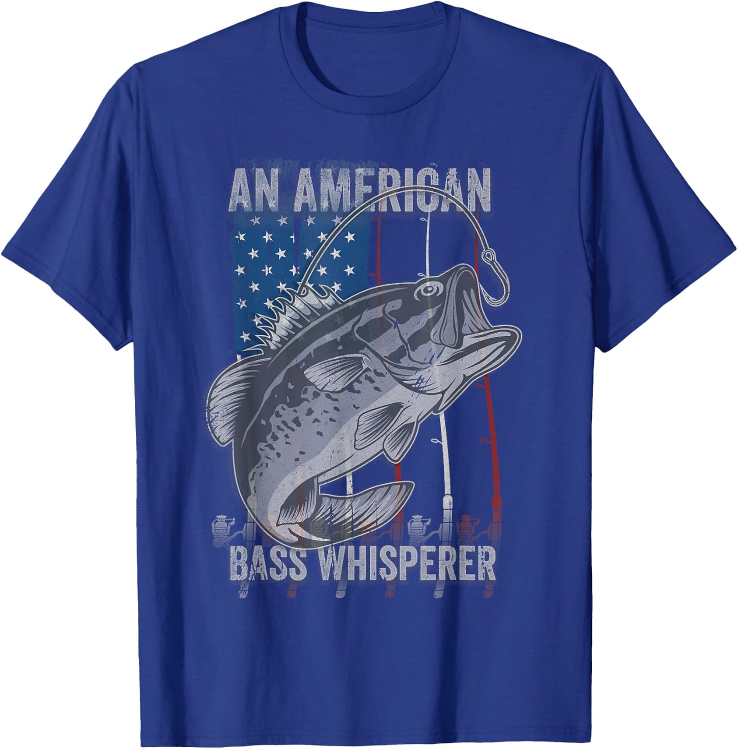 Patriotic anglers American Bass Pro whisperer fisherman T-Shirt - T-Shirt | Royal