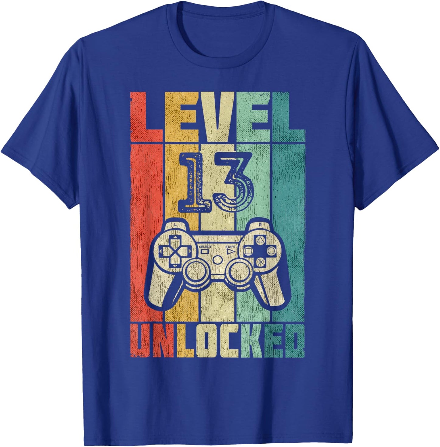 Level 13 Unlocked 13th Birthday Gift T-Shirt - T-Shirt | Royal