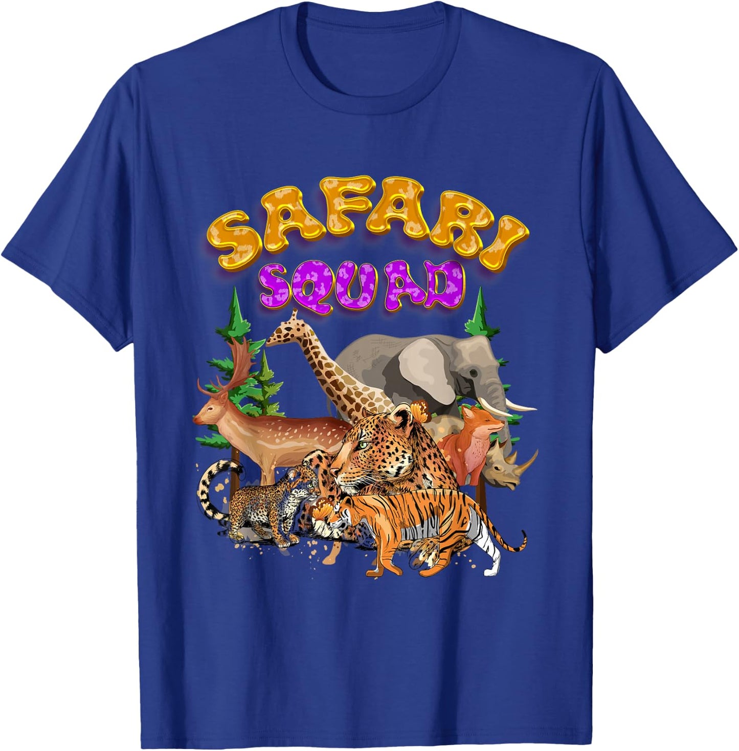 Safari Squad Animals Zoo Lovers Wildlife Jungle Zoologist T-Shirt - T-Shirt | Royal