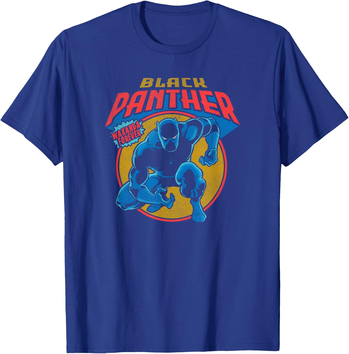 Marvel Avengers Vintage Black Panther Comic Wakanda Forever T-Shirt - T-Shirt | Royal