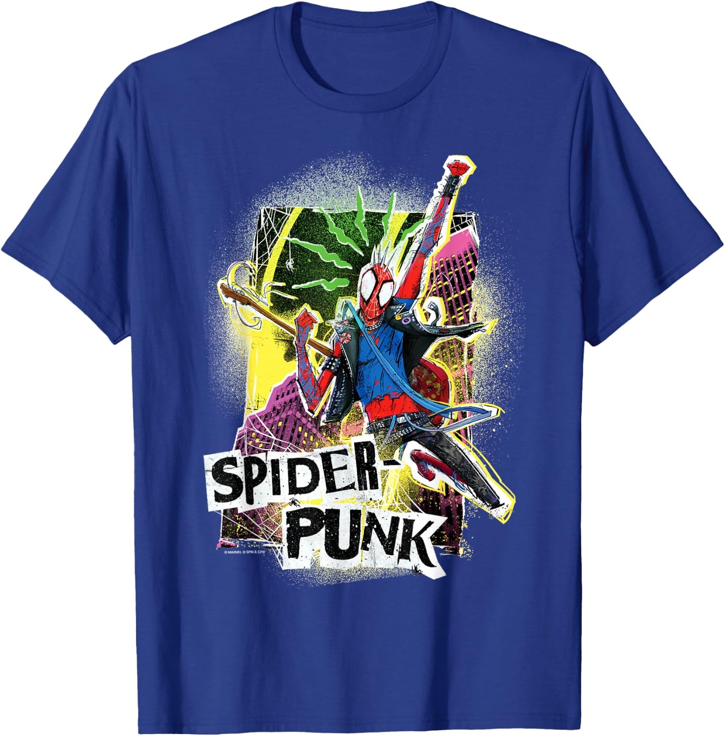 Marvel Spider-Man: Across The Spider-Verse Spider-Punk Pose T-Shirt - T-Shirt | Royal