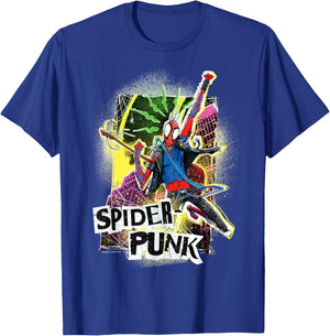 Marvel Spider-Man: Across The Spider-Verse Spider-Punk Pose T-Shirt - T-Shirt | Royal