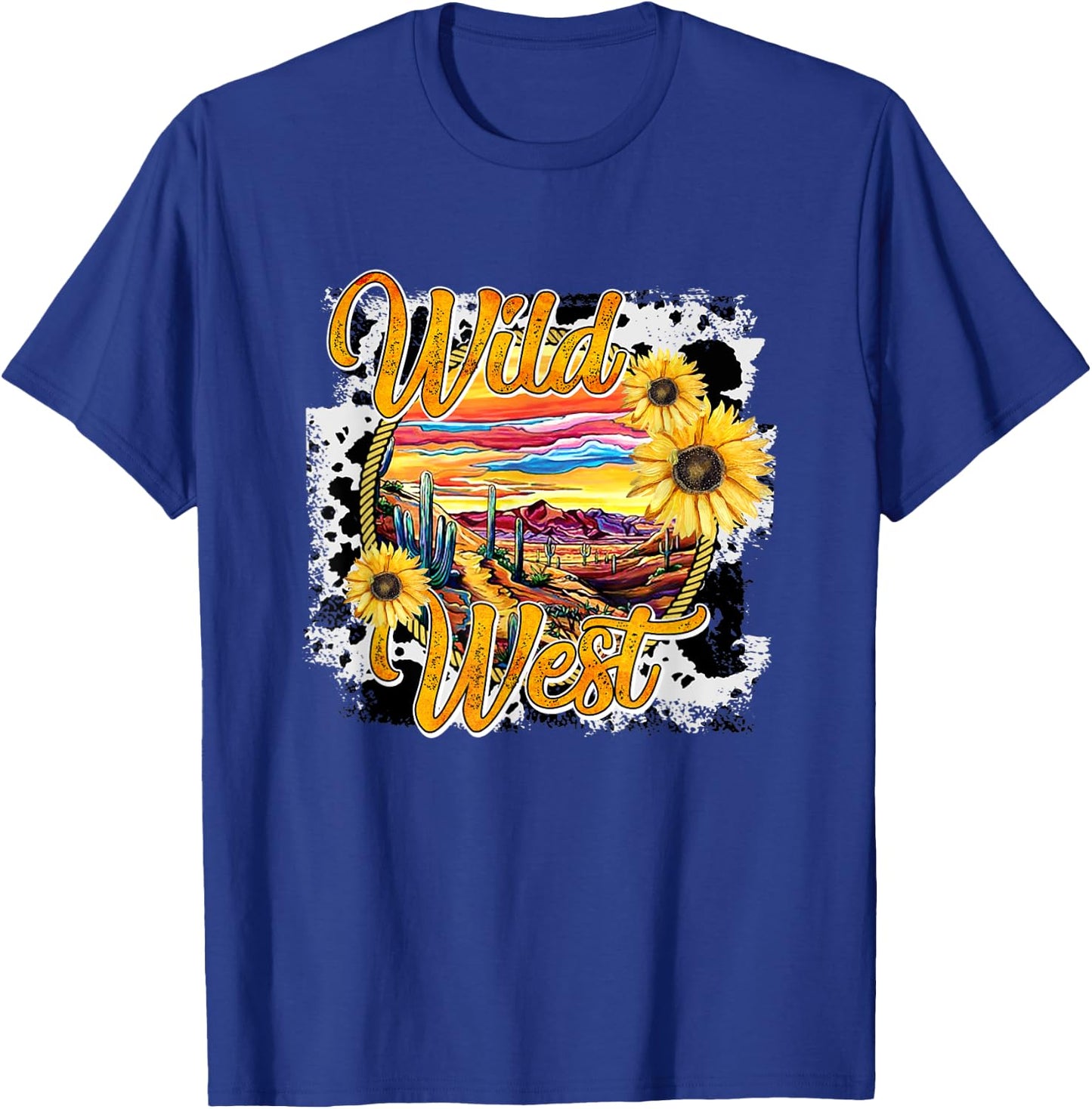 Wild West Sunflower, Desert Vibes Cactus T-Shirt - T-Shirt | Royal
