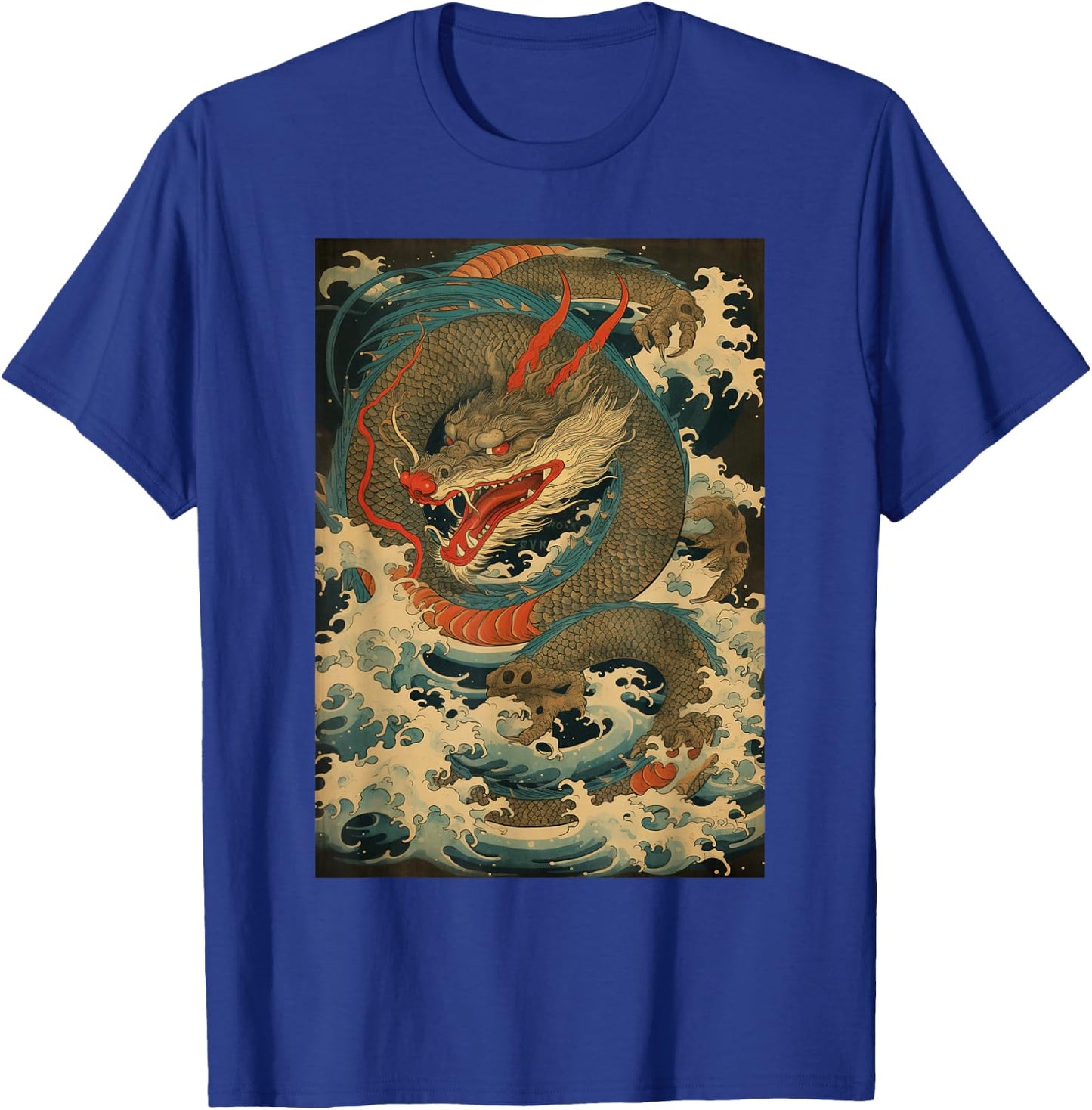 Vintage Dragon Japanese Graphical Art Retro Tattoo T-Shirt - T-Shirt | Royal