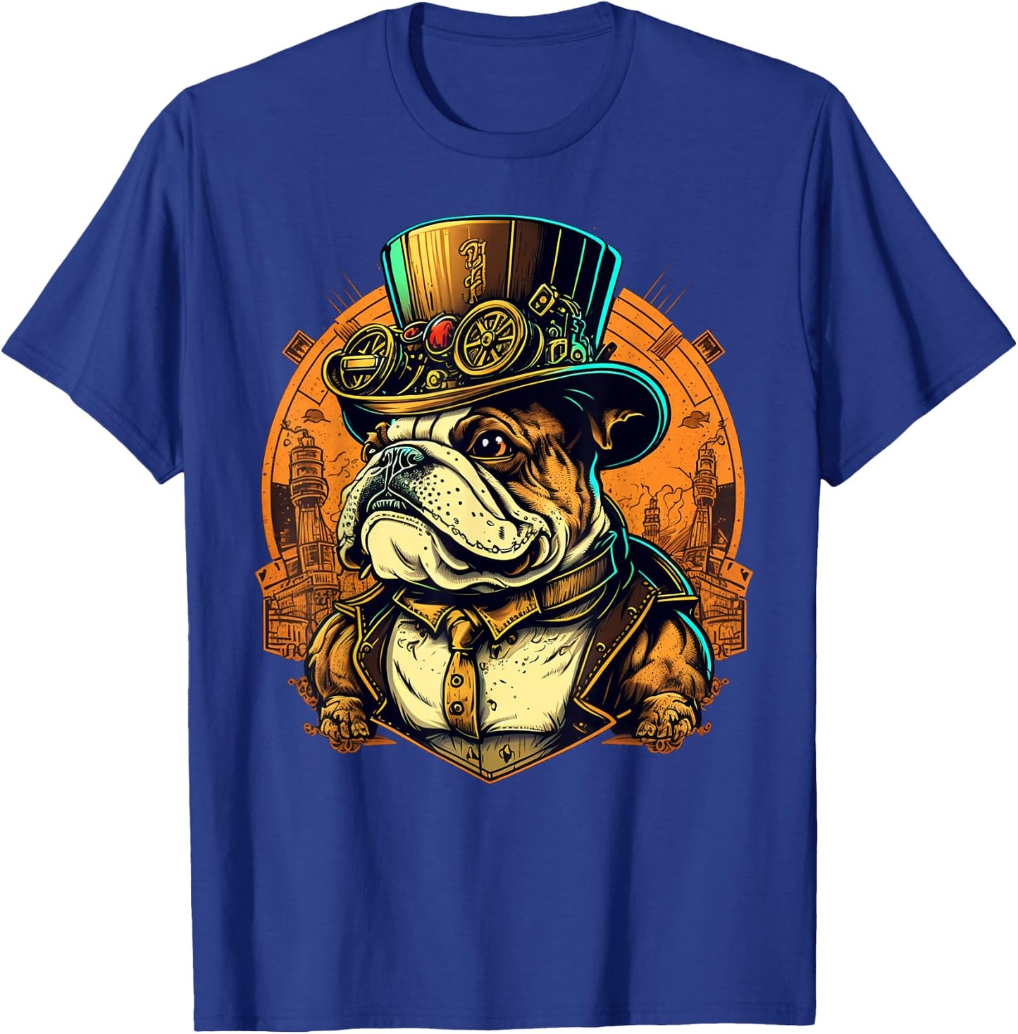 Steampunk Bulldog Women Kids T-Shirt - T-Shirt | Royal