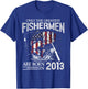 11th Birthday Fishermen USA Flag 11 Year Old Fishing Boy T-Shirt - T-Shirt | Royal
