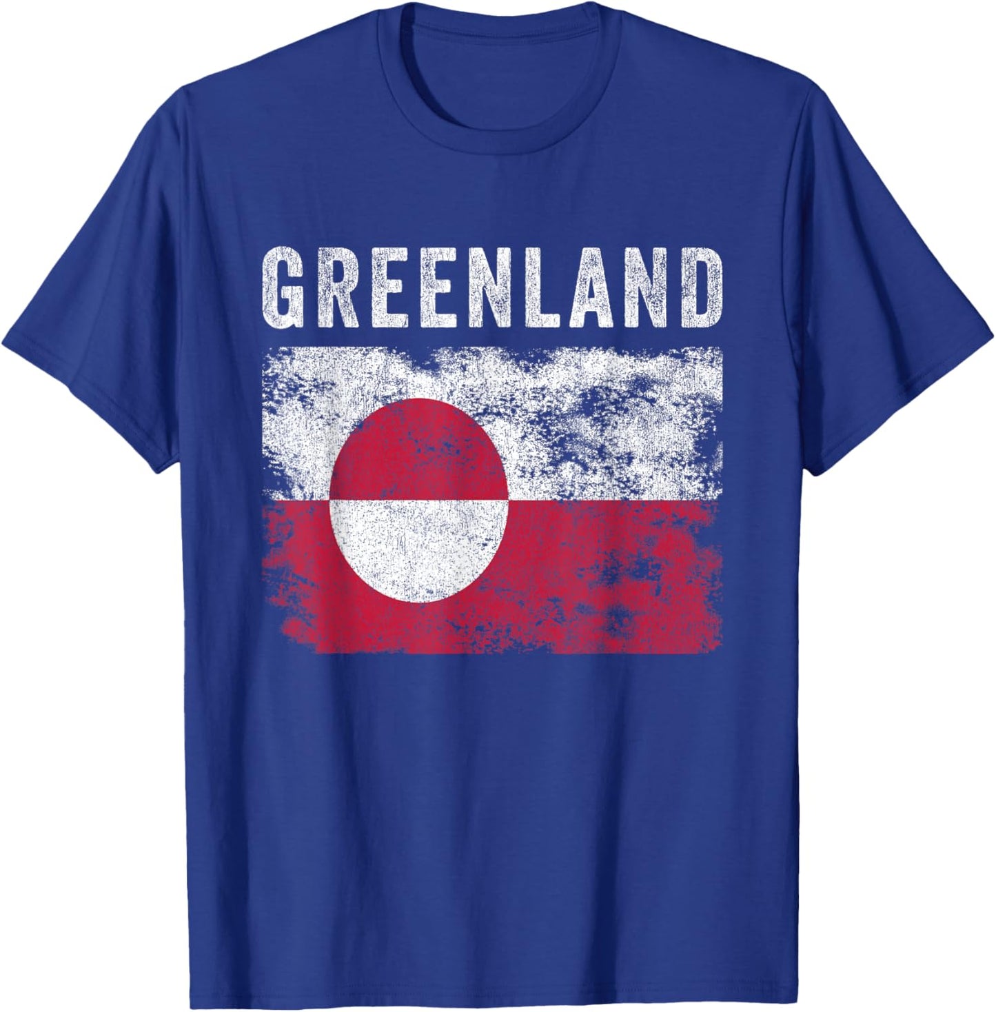 Greenland Flag Distressed - Men Women - Greenlander Flag T-Shirt - T-Shirt | Royal