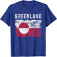 Greenland Flag Distressed - Men Women - Greenlander Flag T-Shirt - T-Shirt | Royal