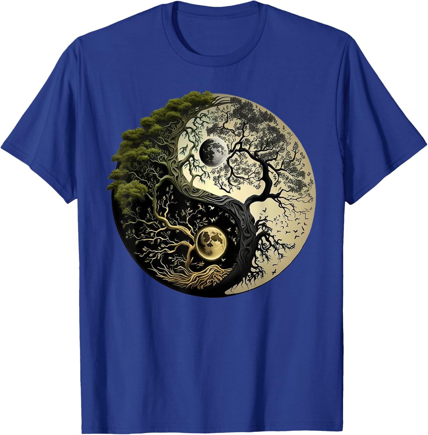 Yin Yang Tree of Life Funny T-Shirt - T-Shirt | Royal