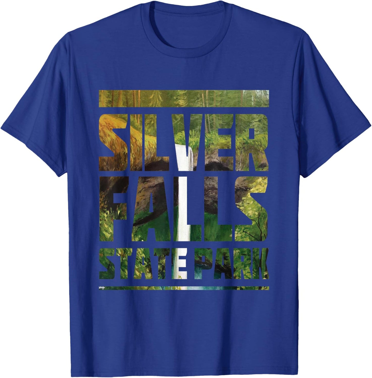 Silver Falls State Park Waterfall Souvenir Camping Hiking T-Shirt - T-Shirt | Royal