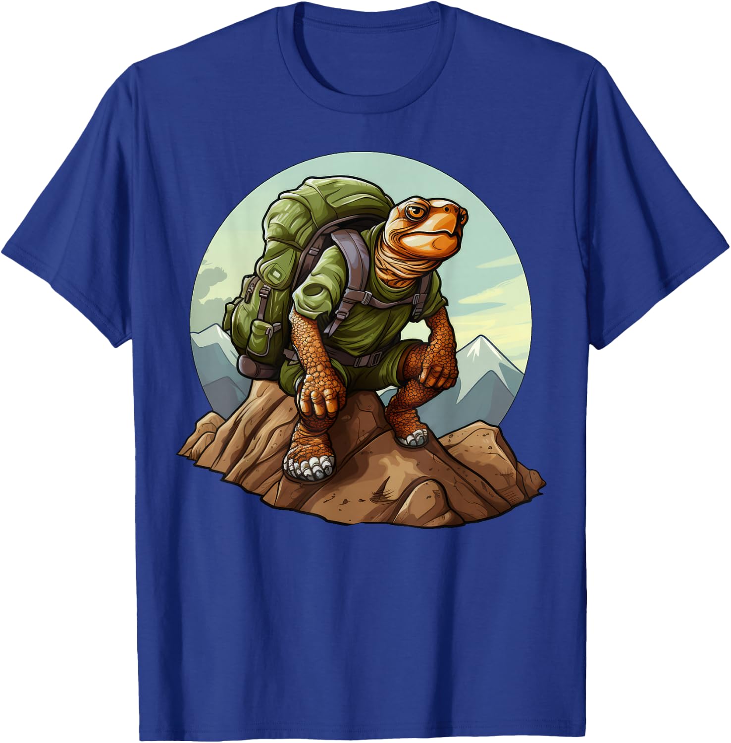 Tortoise Mountaineering / Hiking Turtles T-Shirt - T-Shirt | Royal