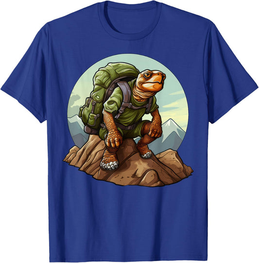 Tortoise Mountaineering / Hiking Turtles T-Shirt - T-Shirt | Royal