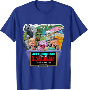 Jeff Dunham Missoula, MT (2023) T-Shirt - T-Shirt | Royal