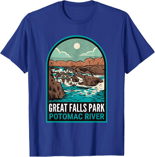 Great Falls Park Virginia Maryland T-Shirt - T-Shirt | Royal