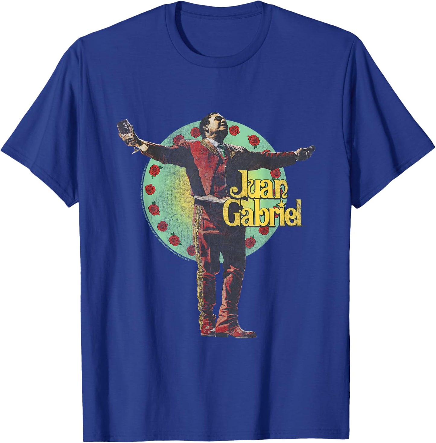 Juan Gabriel Red Suit and Wine Glass T-Shirt - T-Shirt | Royal