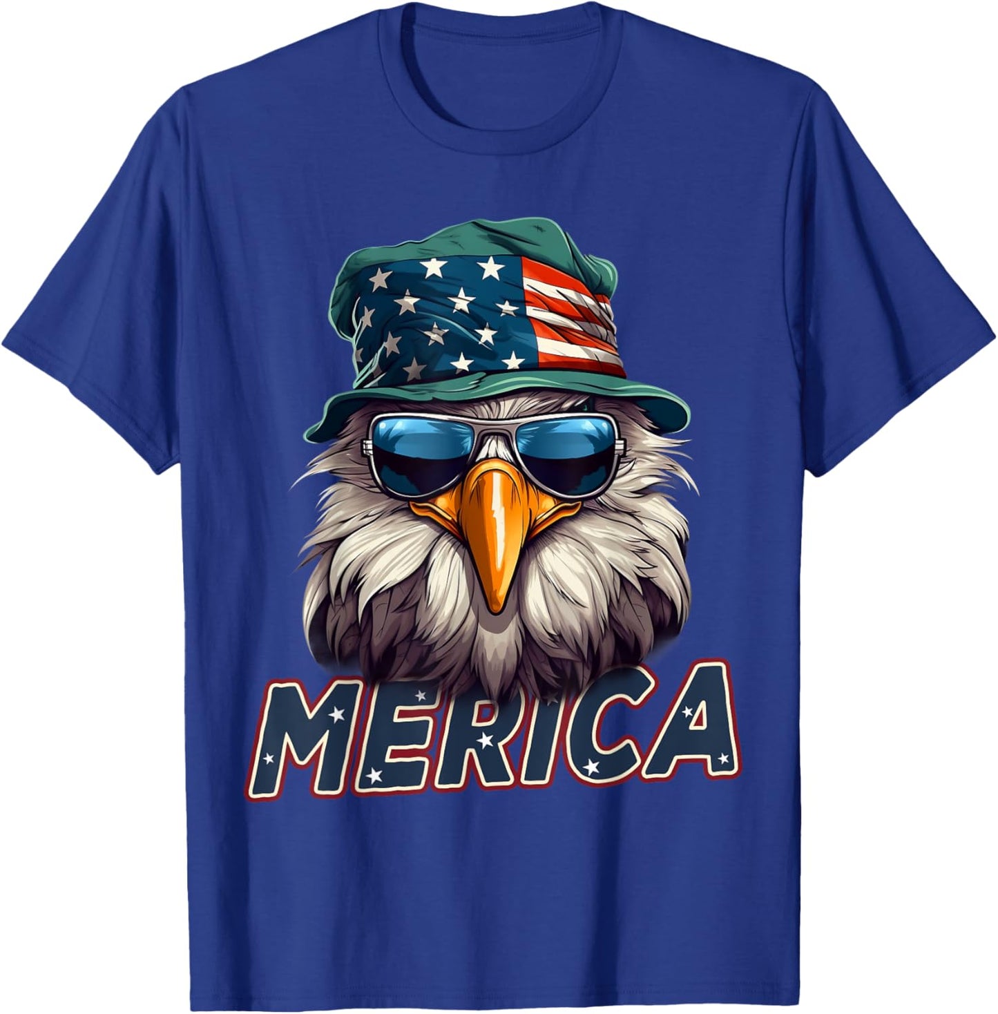 USA American Flag Patriotic Eagle 4th of July T-Shirt - T-Shirt | Royal