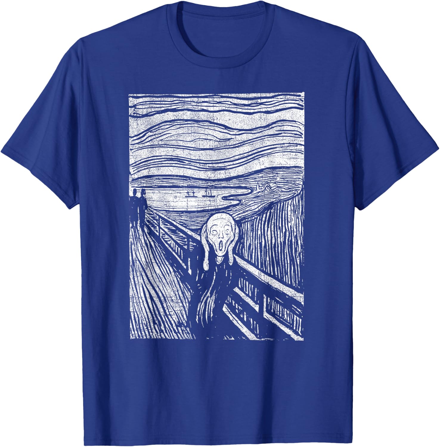 The Scream Famous Art by Munch Artist Painting Vintage T-Shirt - T-Shirt | Royal
